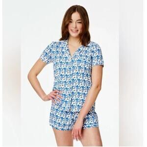 Roller Rabbit Blue Monkey Polo Pajama Set Size XL